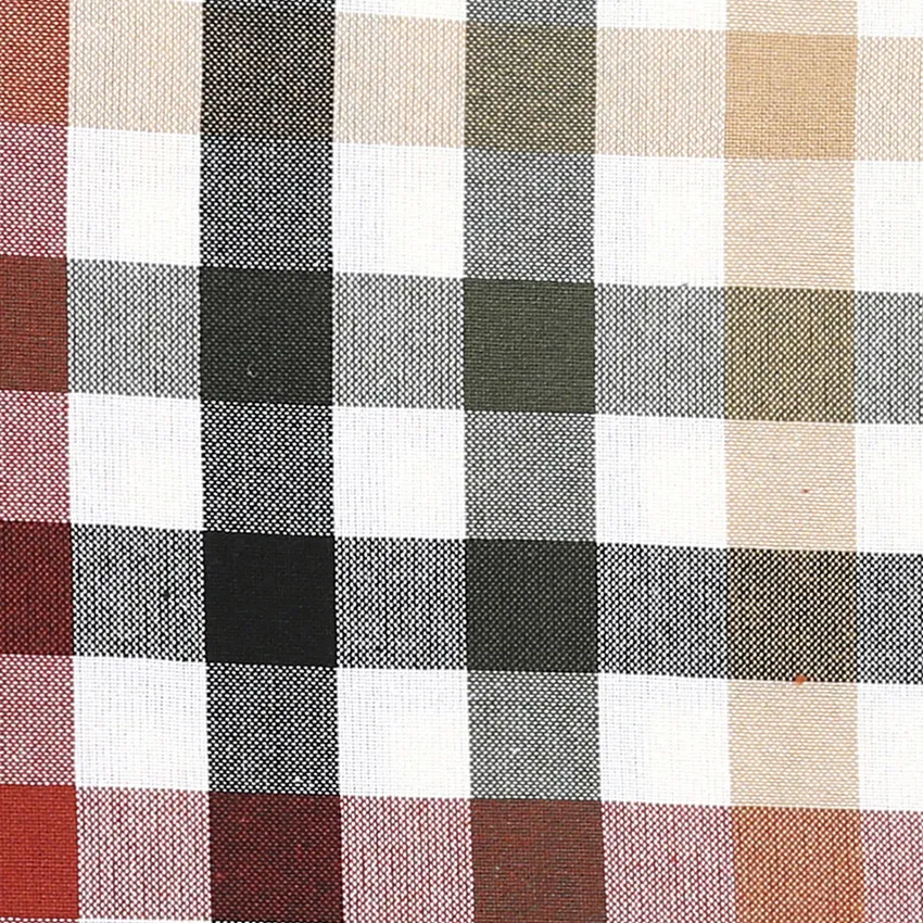 Nappe Ronde Recyclée Ruth, Vert olive/noir/rouille