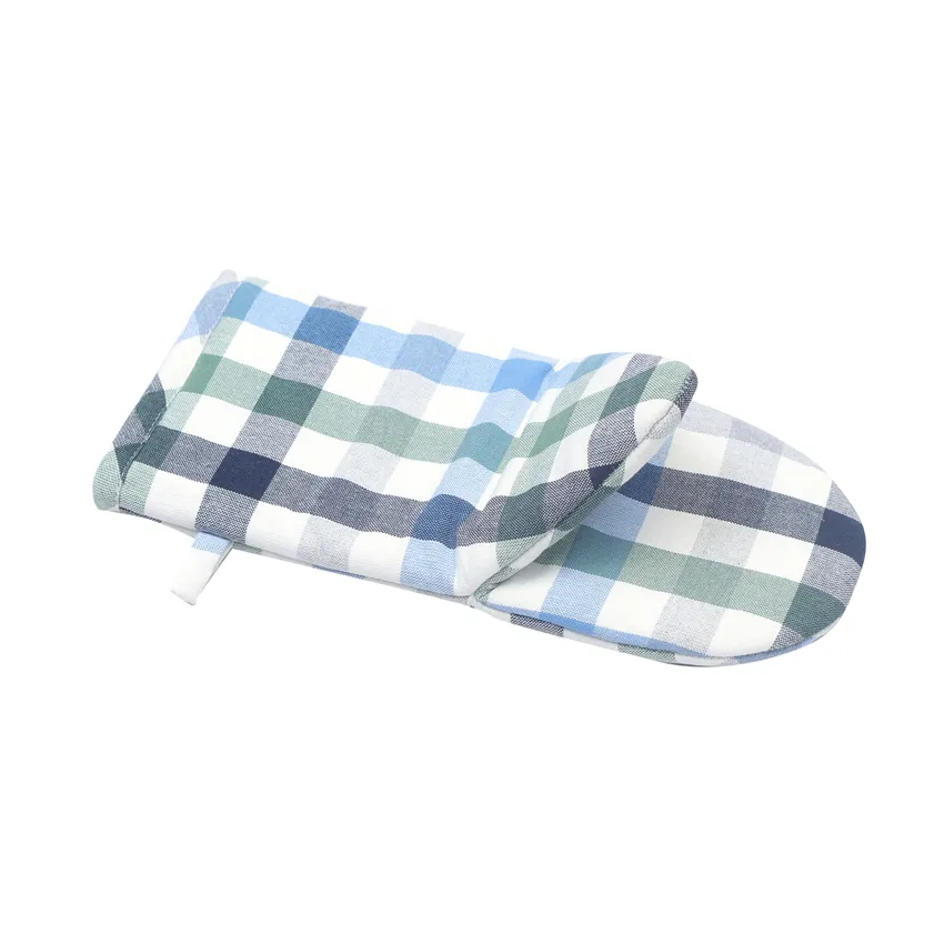 Gant de cuisine recyclé Ruth, Bleu clair/gris/beige