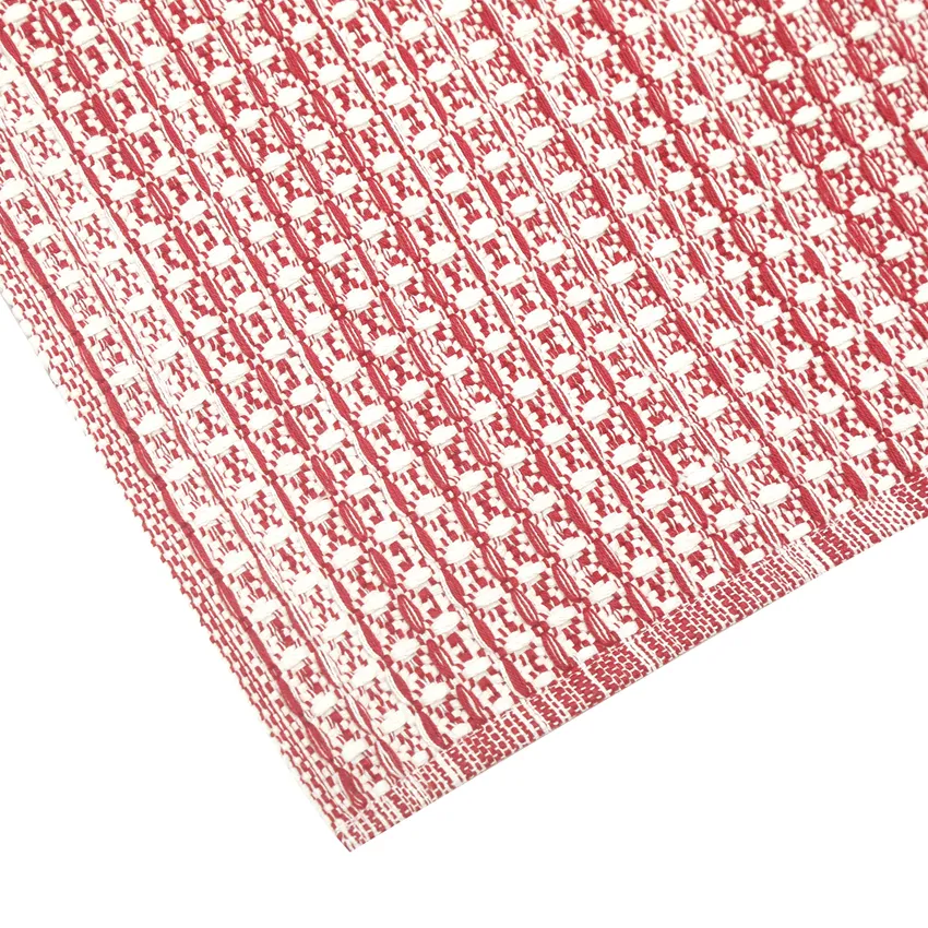 Recyclé Chemins de table Björn, Rouge foncé/Beige