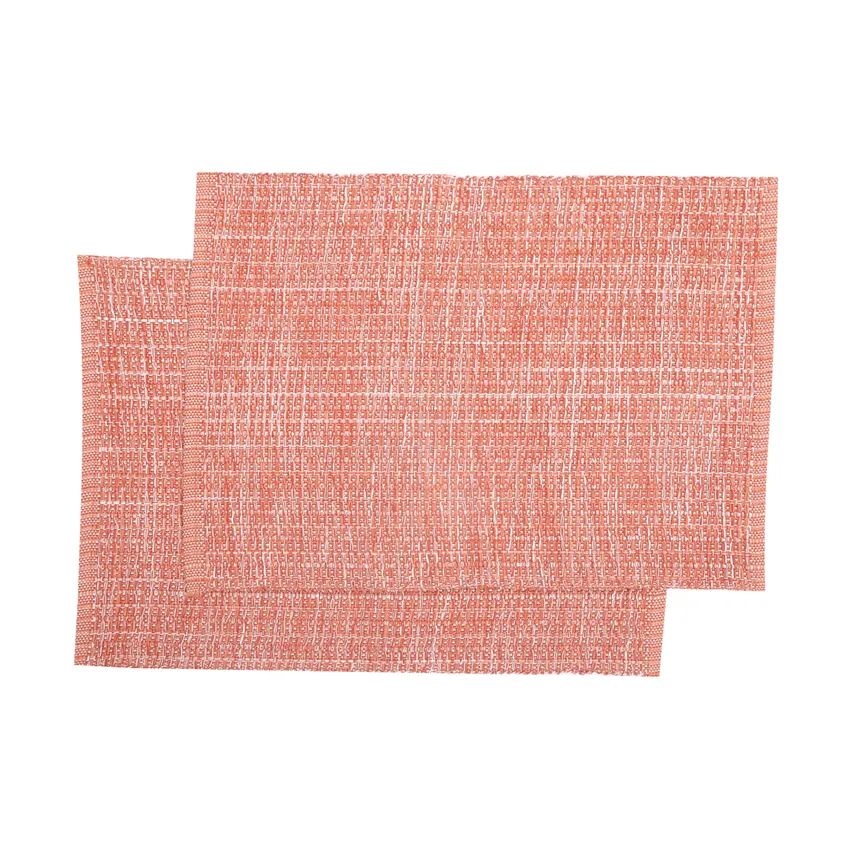 Set de table recyclé 2-pack Sandra, Rouille/rouille clair/beige