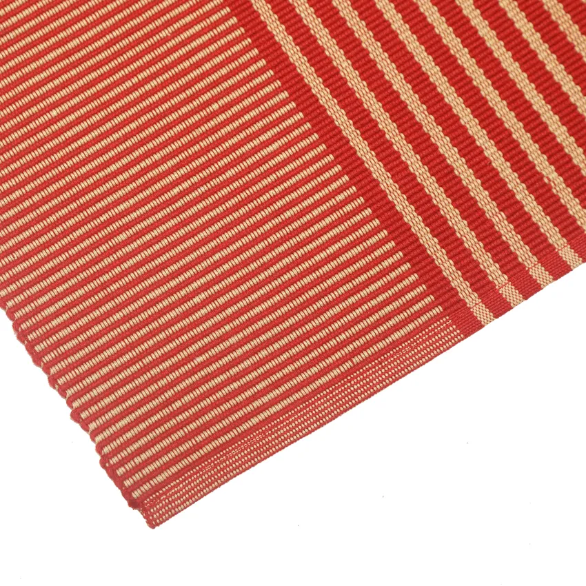 Set de table recyclé 2-pack Isa, Rouge foncé/sable