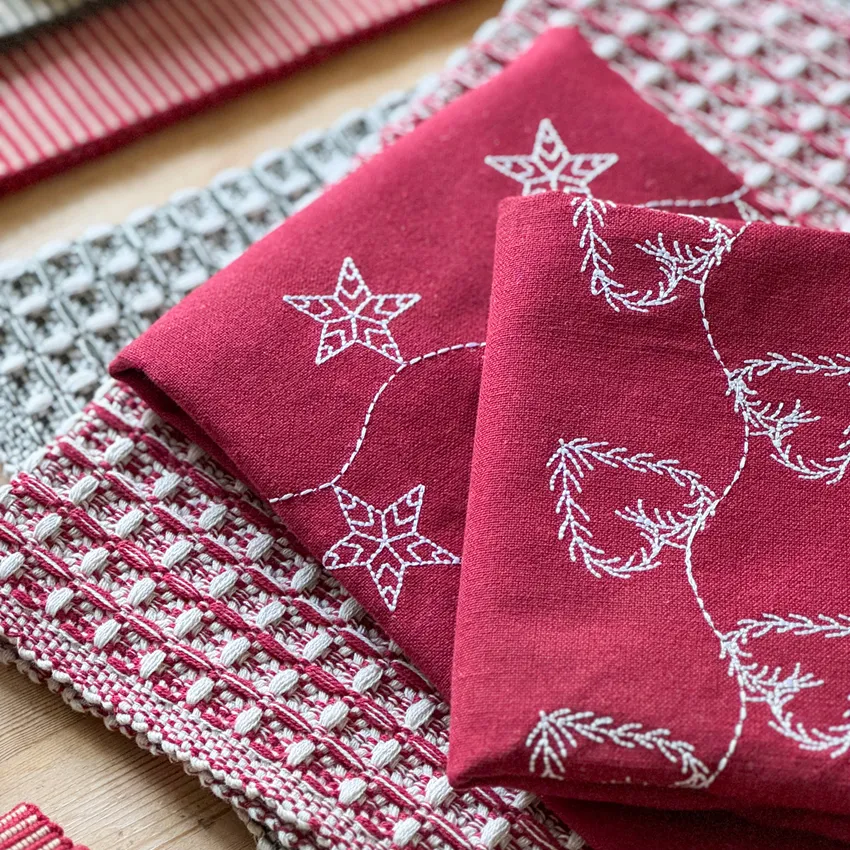 Recyclé Chemins de table Hjärta, Rouge foncé