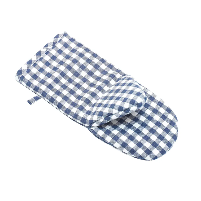 Gant de cuisine recyclé Bella, Gris bleu/Blanc