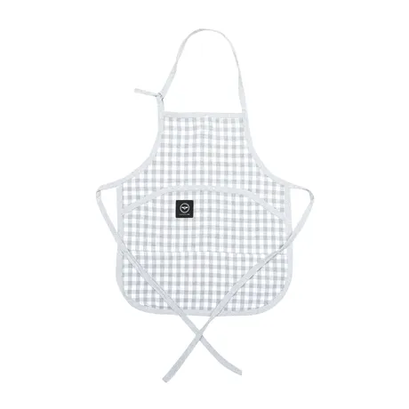 Tablier Enfant Recyclé Bella, Gris clair/Blanc