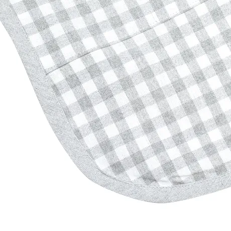 Tablier Enfant Recyclé Bella, Gris clair/Blanc