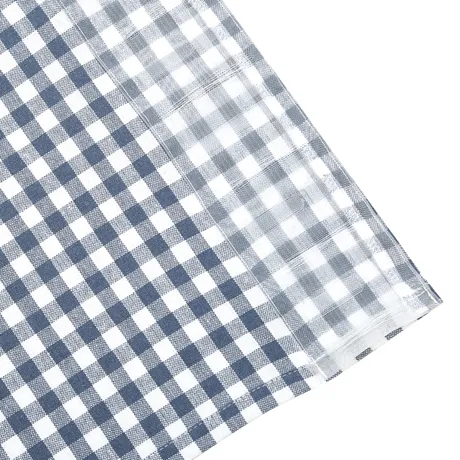 Cantonnière recyclée Bella, Gris bleu/Blanc