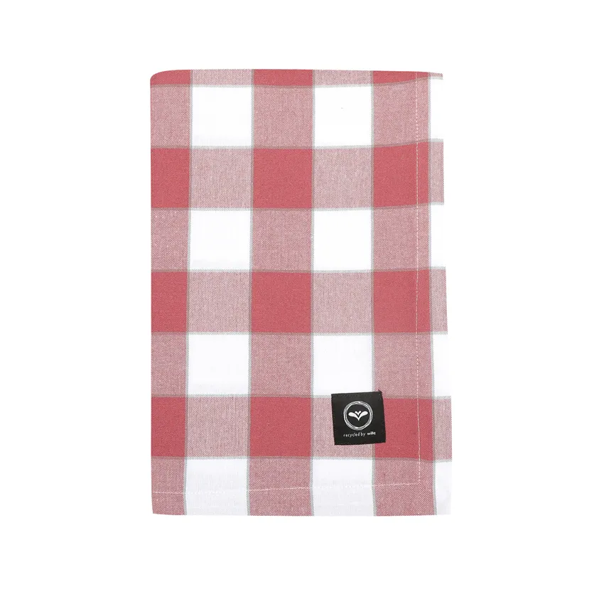 Nappe recyclée Ted, Rose/Blanc