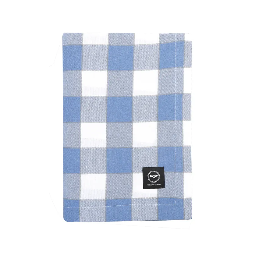 Nappe recyclée Ted, Bleu clair/Blanc