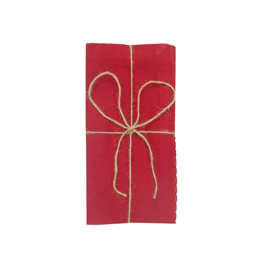 Serviette Recyclée 2-pack Felicia, Rouge foncé