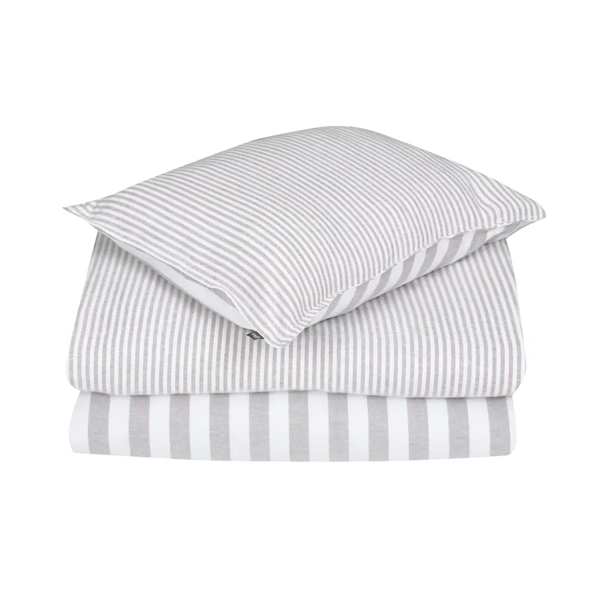 Taie d’oreiller Funäsdalen, Marron clair/Off-White