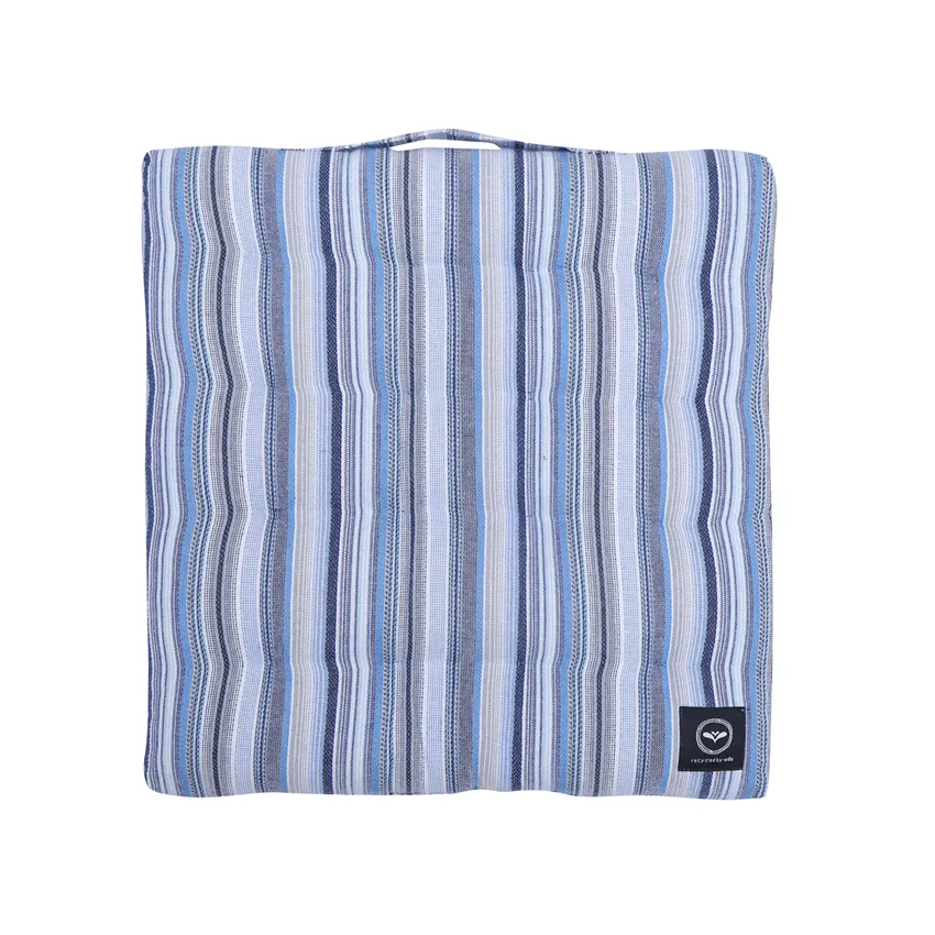 Coussin de palette recyclé Goa, Bleu