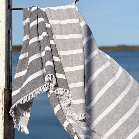 Recyclé Couvre-lits Olivia, Gris clair