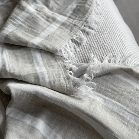 Recyclé Couvre-lits Olivia, Lin