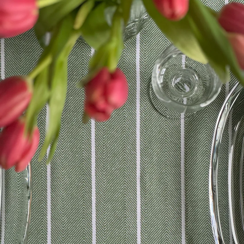 Nappe recyclée Edith, Vert