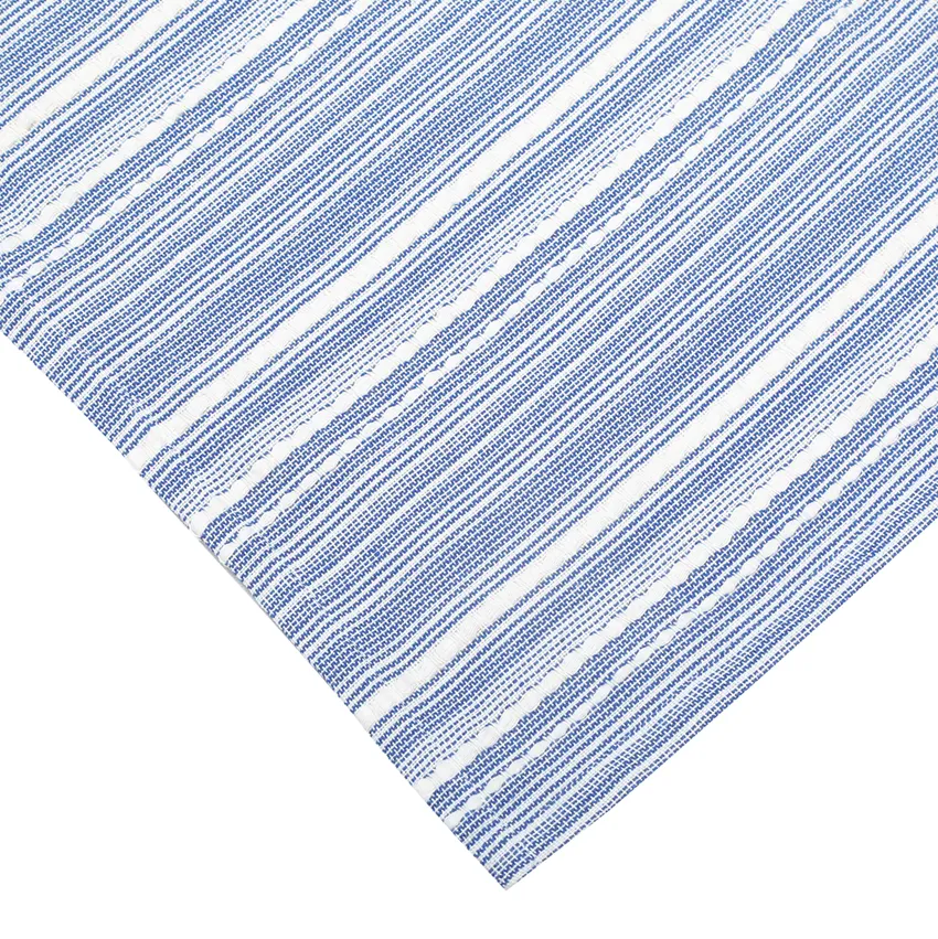 Nappe recyclée Ebba, Bleu/Beige