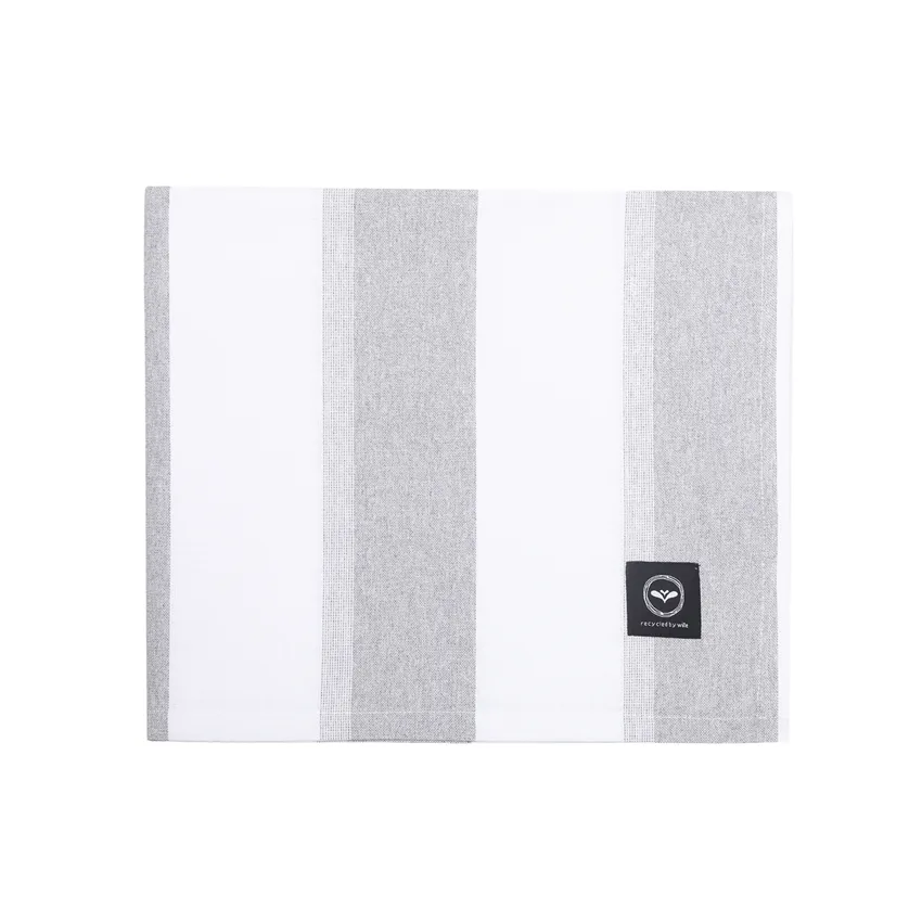 Nappe Essuyable Recyclée Moa, Gris clair/Blanc