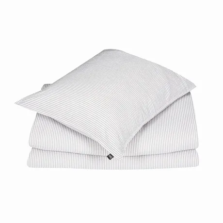 Taie d’oreiller Bäckebölja, Lin/Blanc