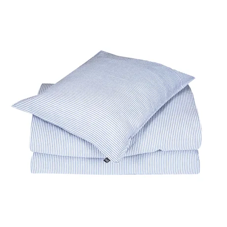 Taie d’oreiller Bäckebölja, Gris bleu/Blanc