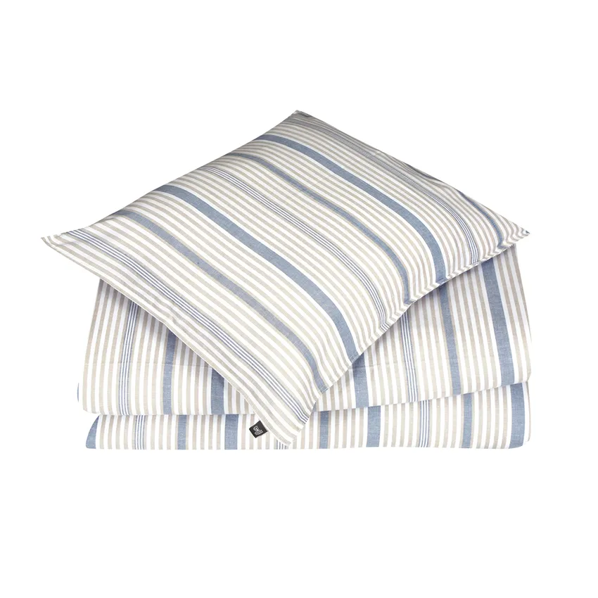 Parure de lit 2-dels Albin, Linne/Bleu gris