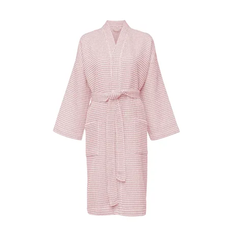 Peignoir recyclé Wilma, Rose clair/Beige