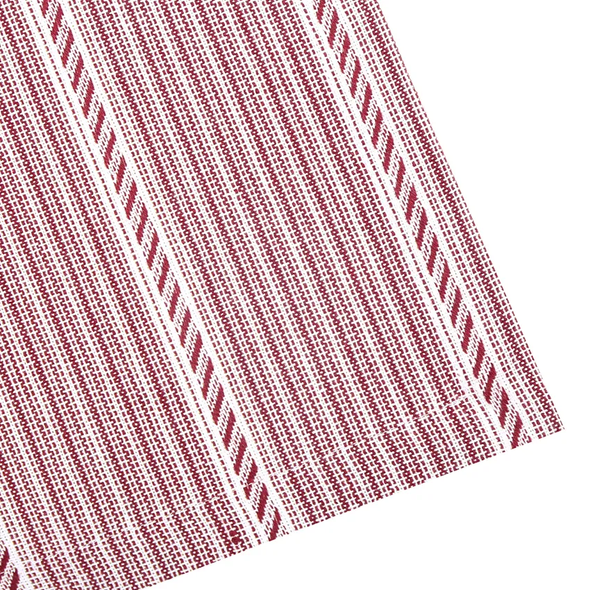 Nappe recyclée Britta, Rouge foncé/Beige