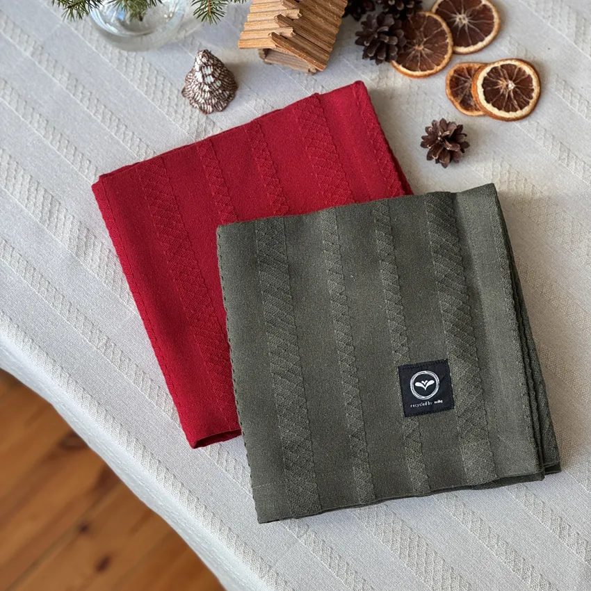 Nappe recyclée Molly, Vert olive