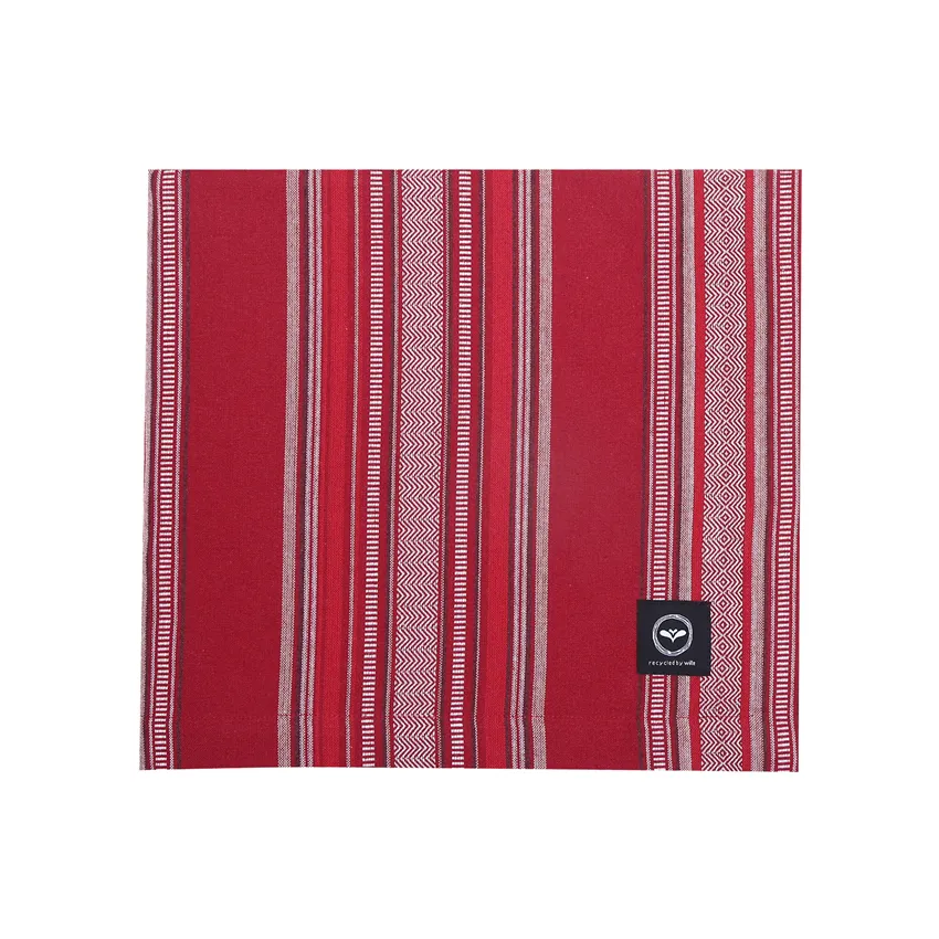 Nappe recyclée Boda, Rouge foncé/Rouge