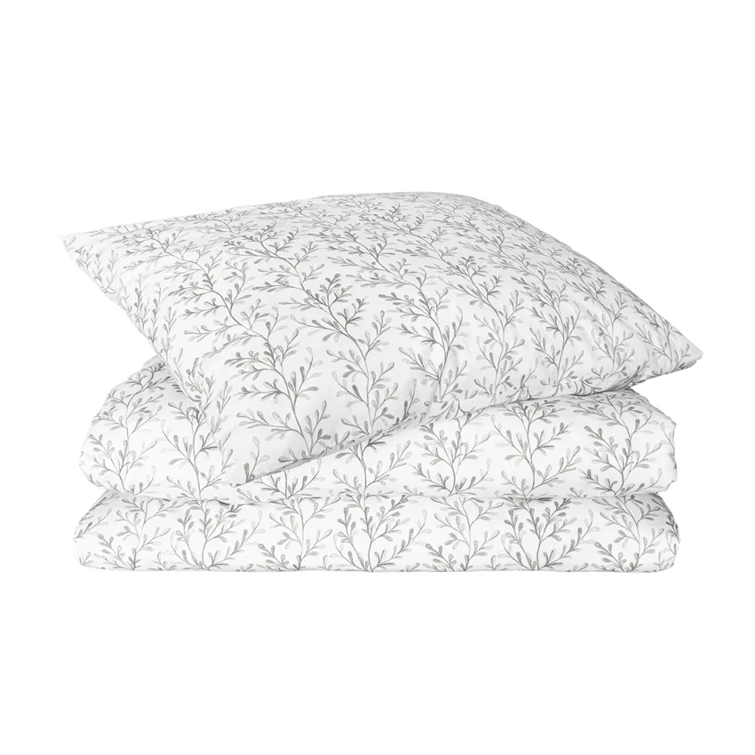 Parure de lit 2-dels Wilmer, Blanc/Gris