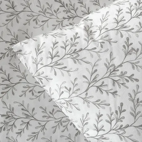 Parure de lit 2-dels Wilmer, Blanc/Gris