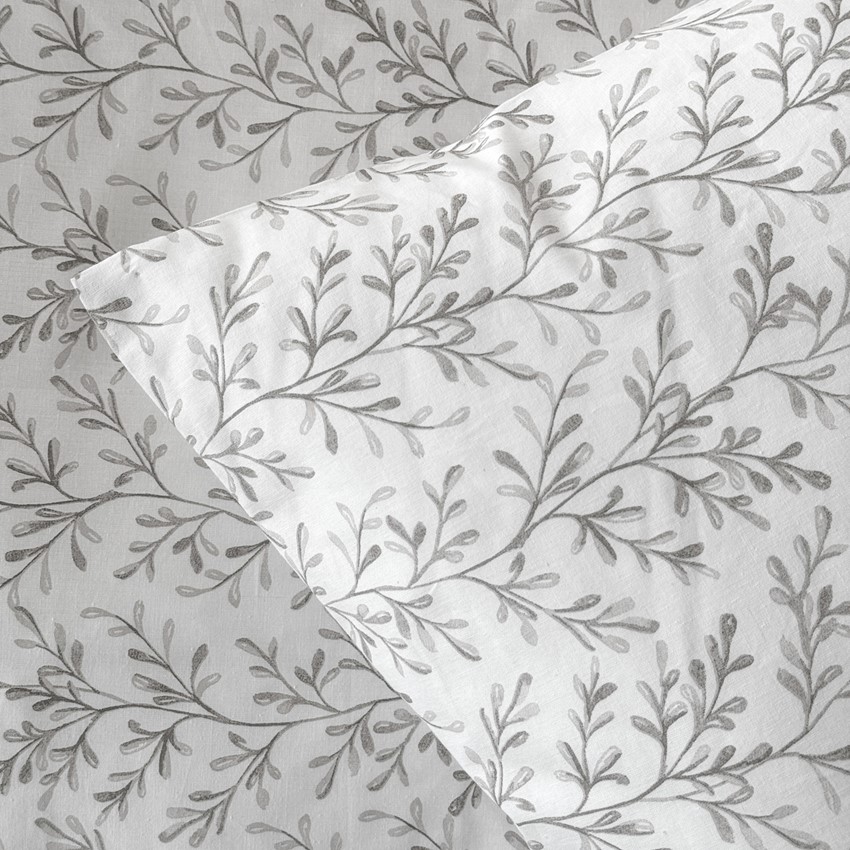 Parure de lit 2-dels Wilmer, Blanc/Gris