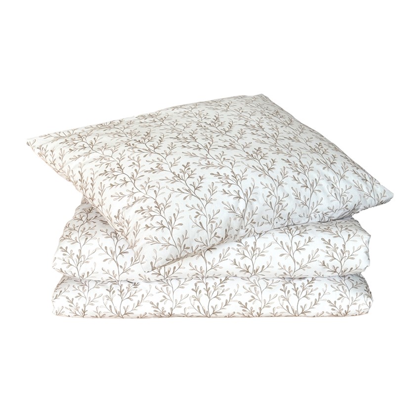 Parure de lit 2-dels Wilmer, Blanc/Marron