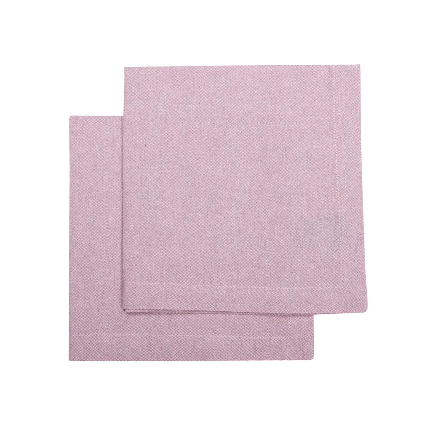 Serviette Recyclée 2-pack Elin, Rose clair/Blanc