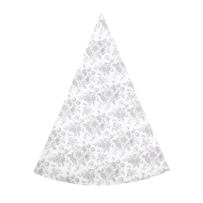 Nappe Ronde Recyclée Juni, Blanc/Gris clair