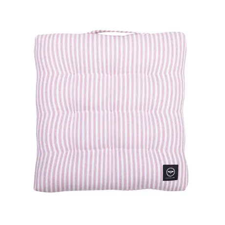 Coussin de palette recyclé Lina, Rose clair/Blanc