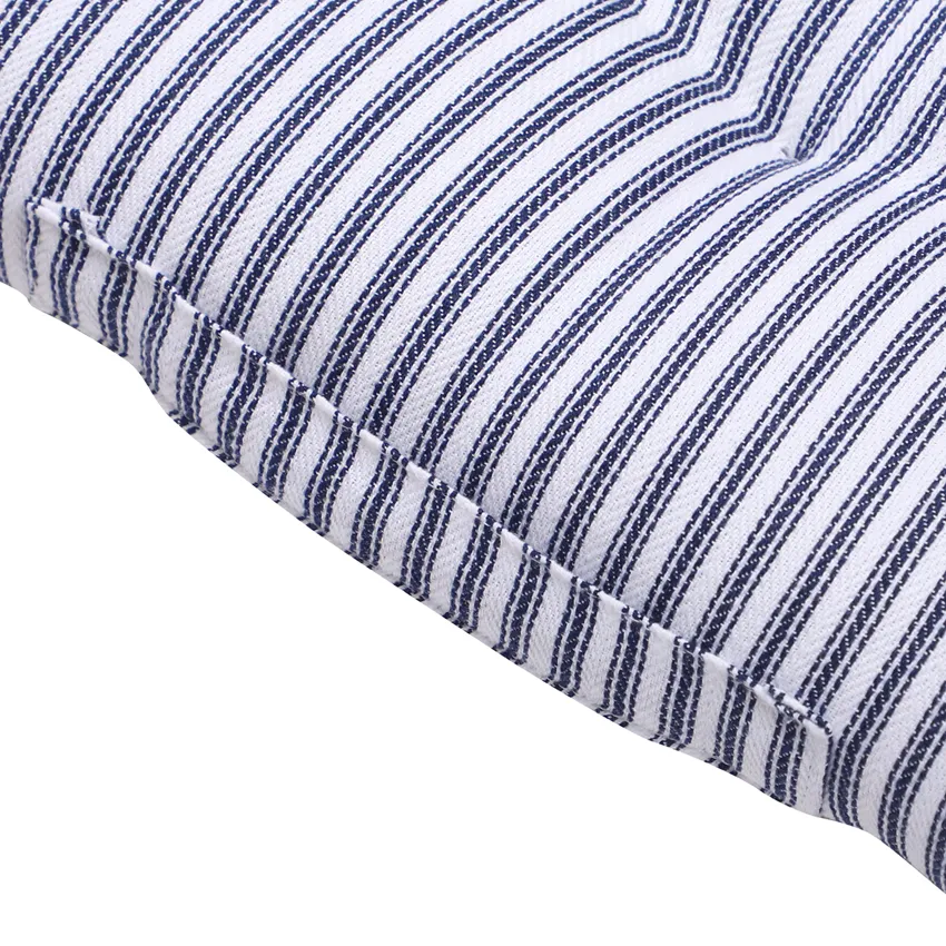 Coussin de palette recyclé Lina, Bleu marine/Blanc