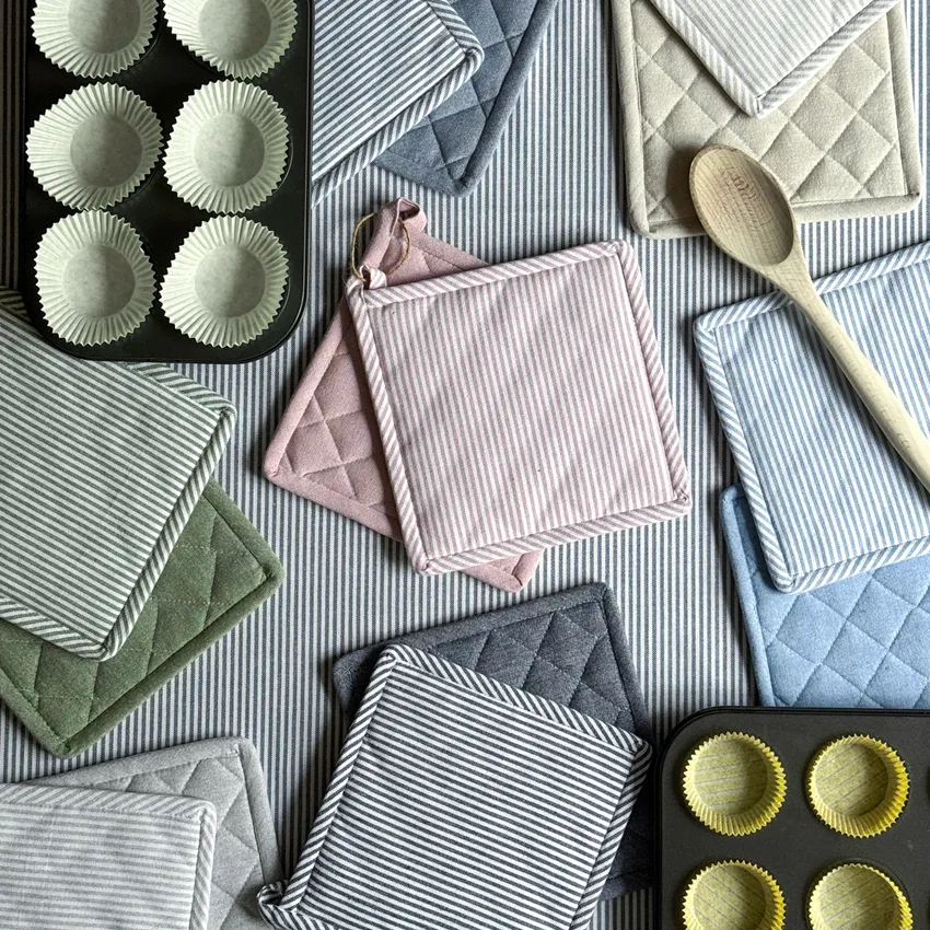 Manique recyclée 2-pack Bosse, Rose clair/Blanc