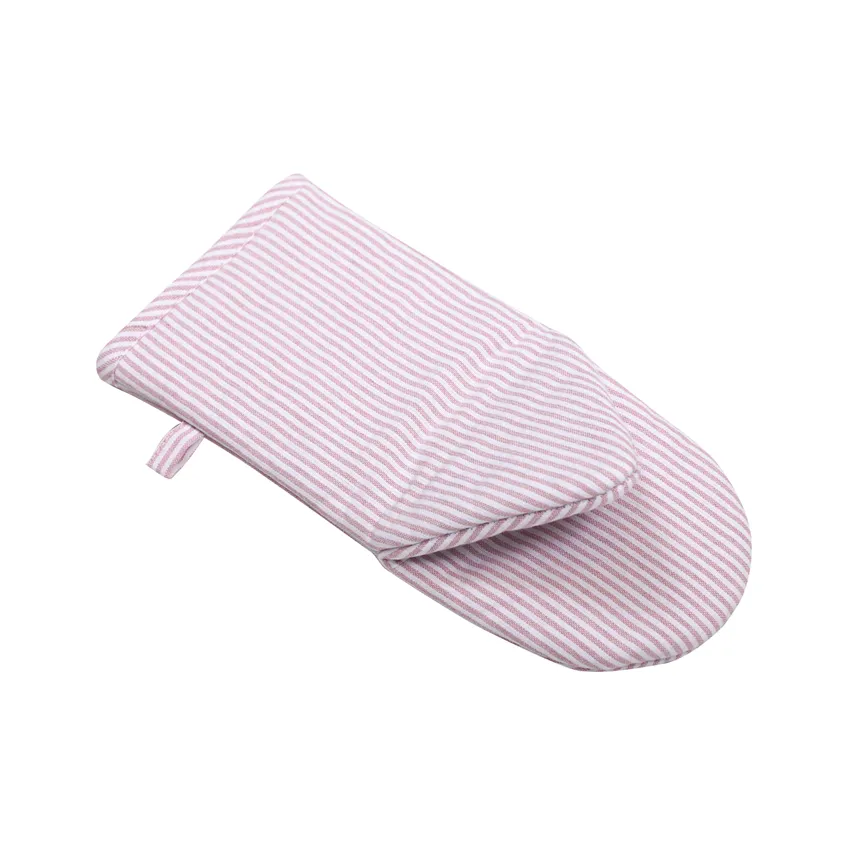 Gant de cuisine recyclé Bosse, Rose clair/Blanc