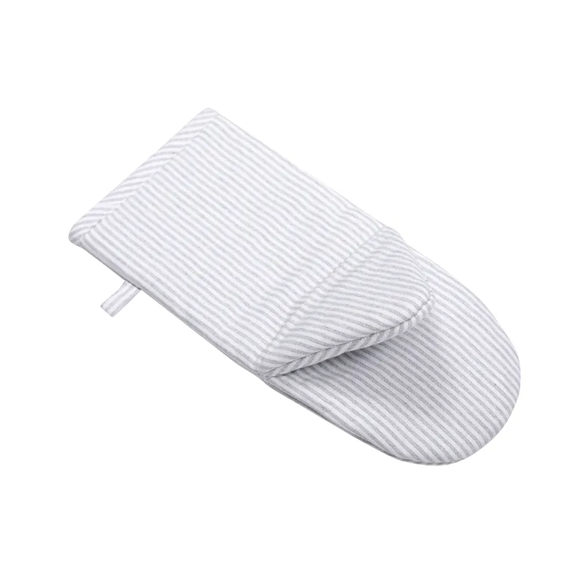 Gant de cuisine recyclé Bosse, Gris clair/Blanc