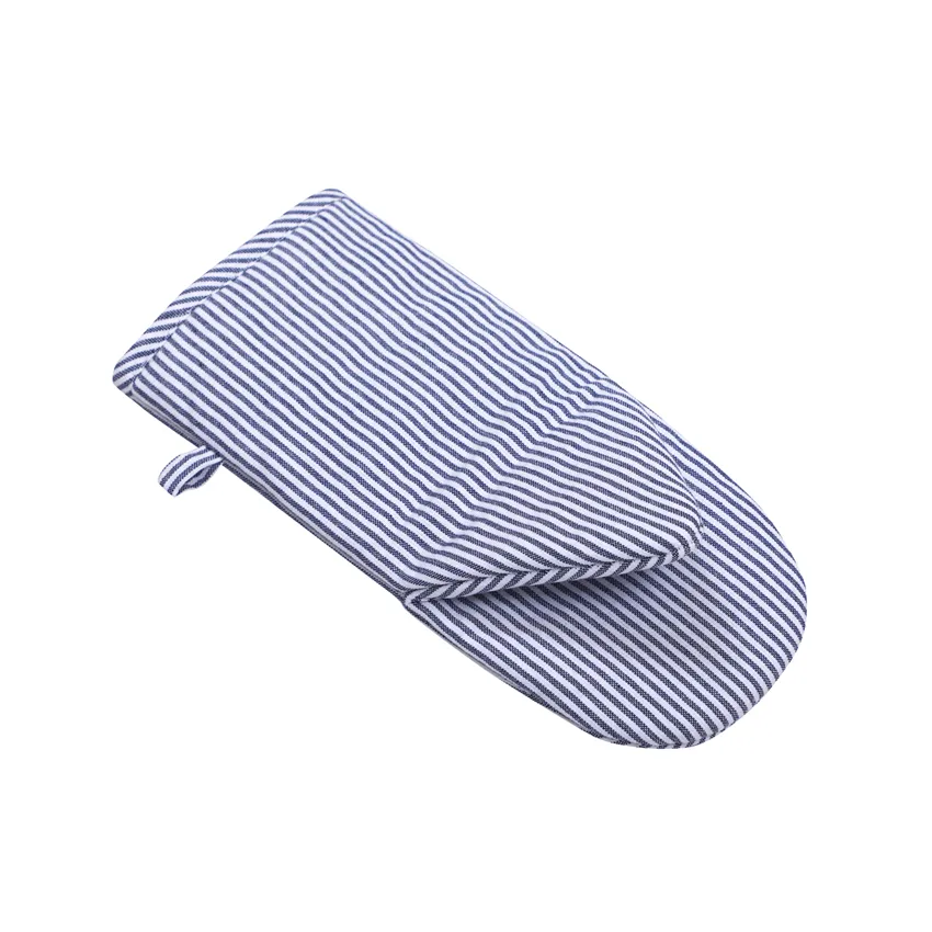 Gant de cuisine recyclé Bosse, Bleu marine/Blanc