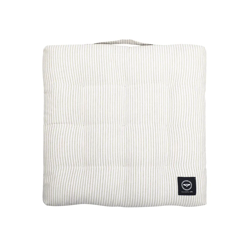 Coussin de palette recyclé Bosse, Nettoyable d’un coup d’éponge, Lin/Blanc