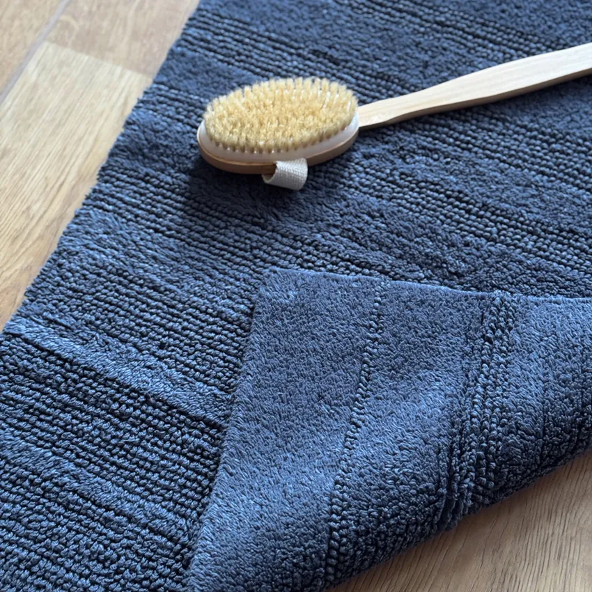 Tapis de bain Lucca, Bleu indigo