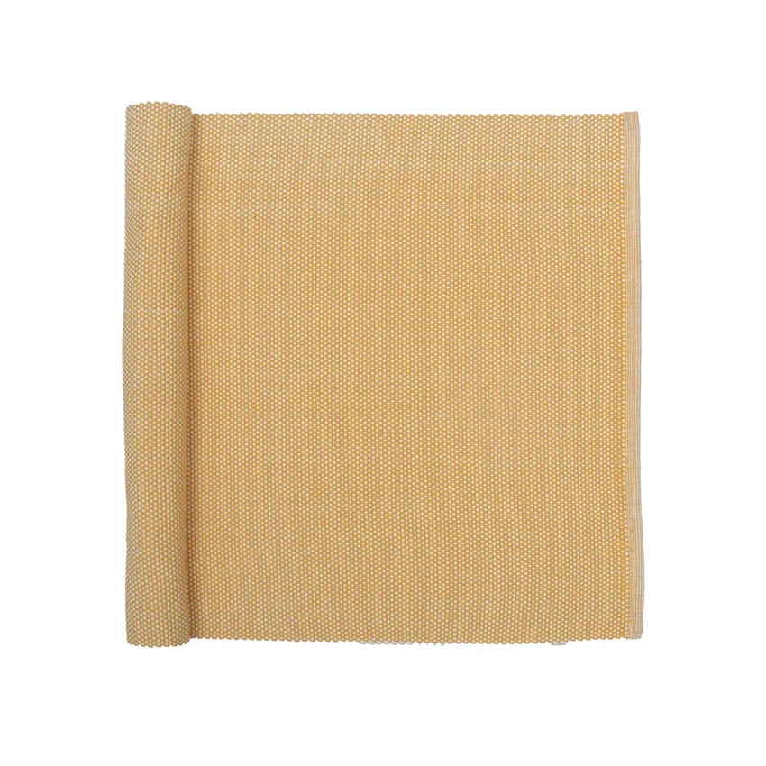 Recyclé Chemins de table Kalle, Jaune/Beige