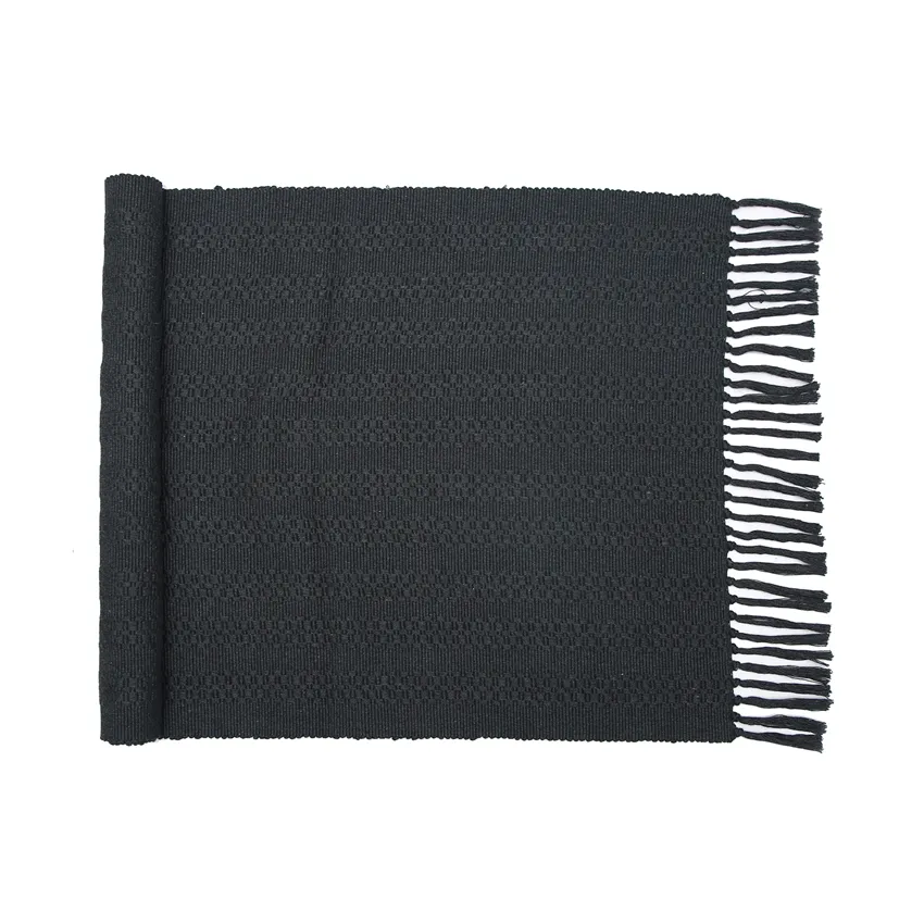 Recyclé Chemins de table Noa, Gris foncé