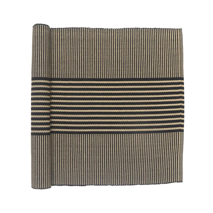 Recyclé Chemins de table Isa, Noir/sable