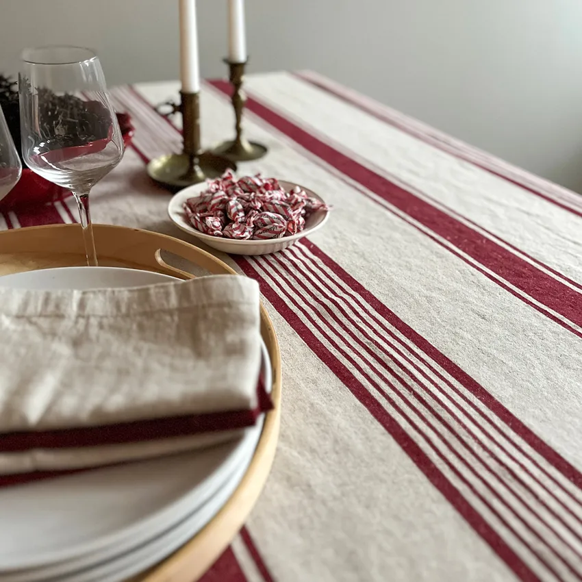 Nappe Lukas, Rouge/Lin