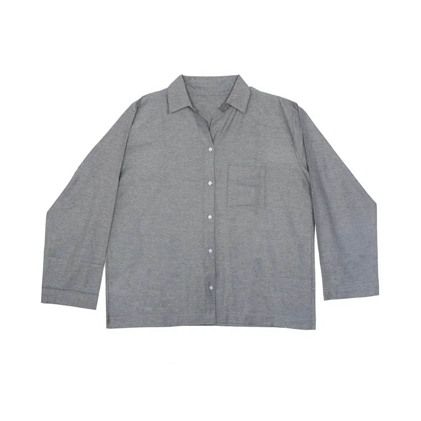 Recyclé Pyjamasensemble 2 pièces Elvira, Noir/Gris