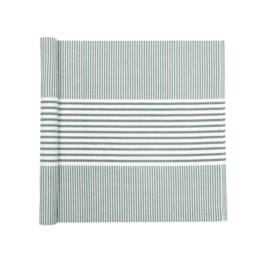 Recyclé Chemins de table Isa, Vert/Blanc