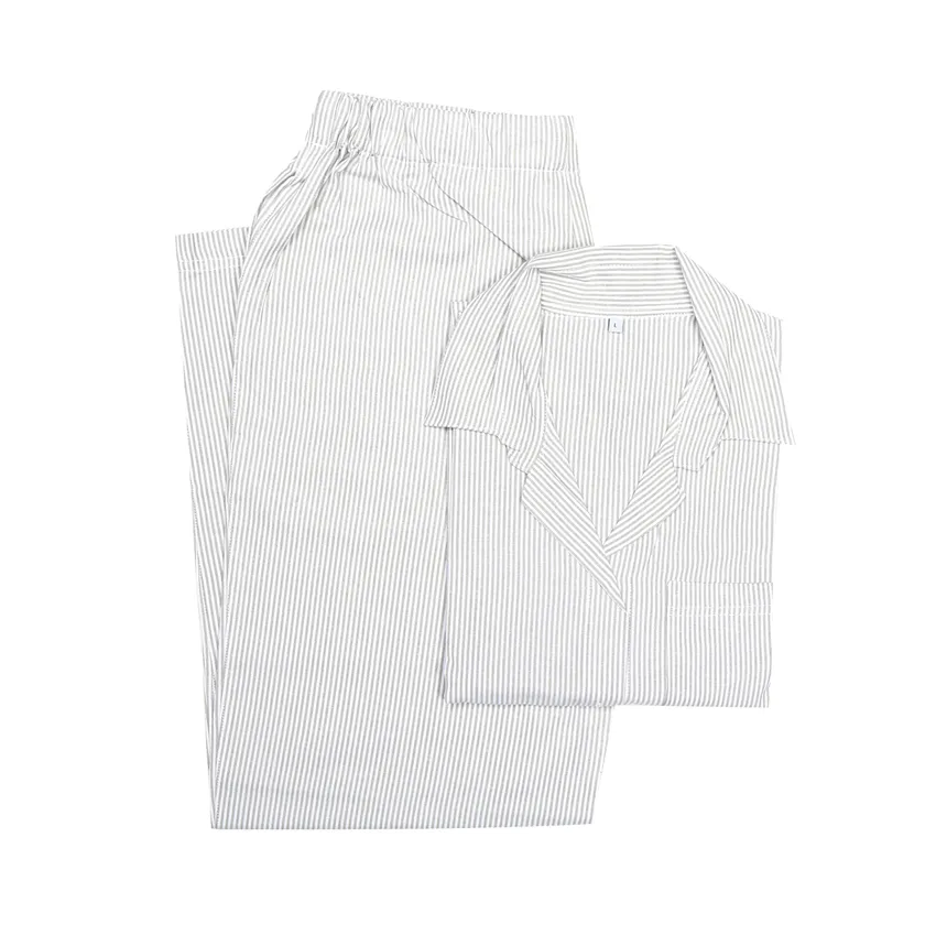 Pyjamasensemble 2 pièces Runmarö, Lin/Blanc