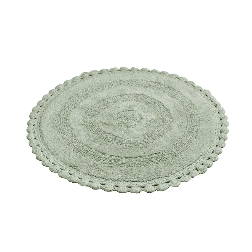 Tapis de bain rond Rimini, Vert
