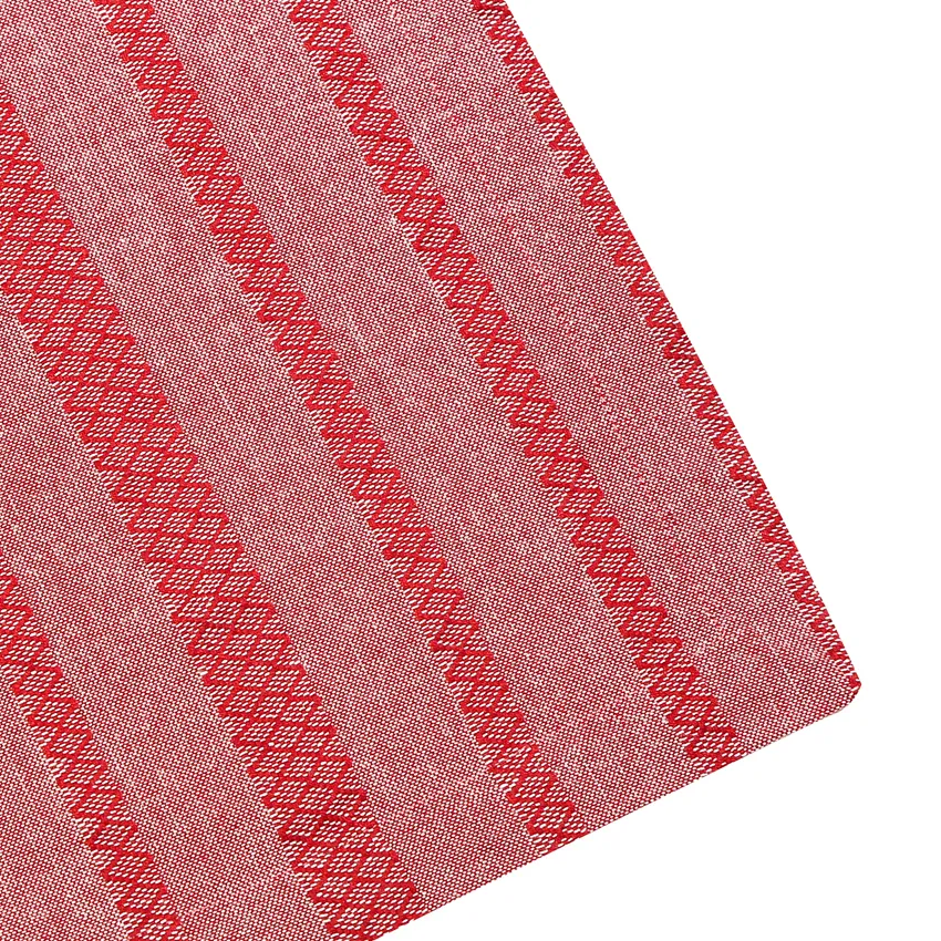 Nappe recyclée Molly, Rouge foncé/Beige